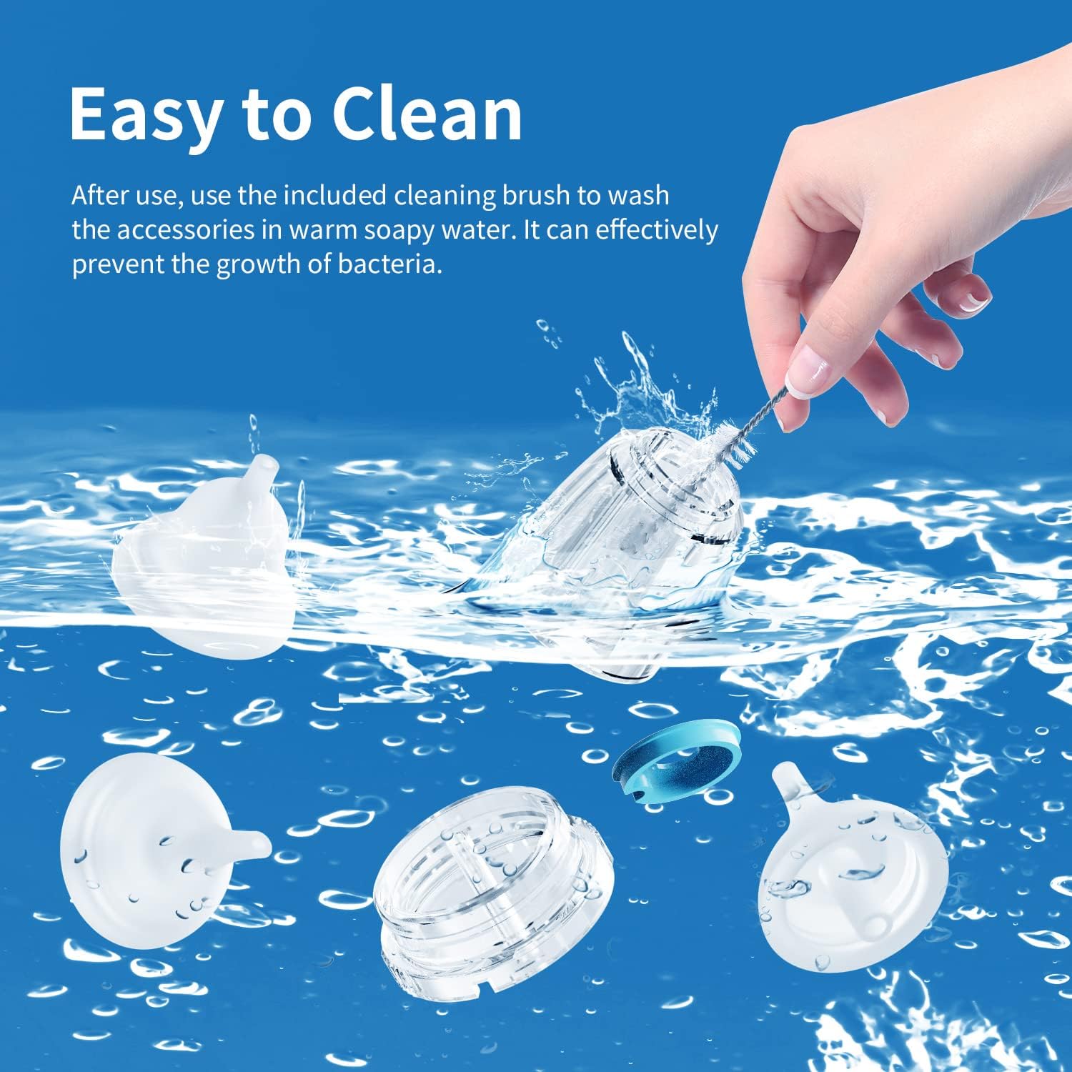 Electric Baby Nasal Aspirator, Rechargeable Nose Sucker for Baby, Adjustable 3 Levels Suction, Booger Sucker for Baby with 8 Light Modes & Adjustable Volume Nursery Rhymes - Image 6